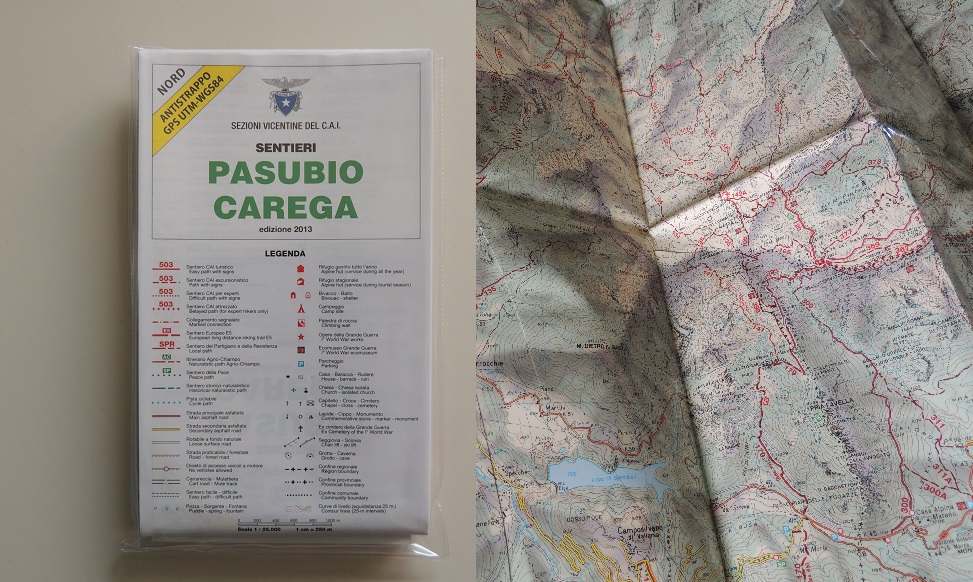 Carta dei sentieri Pasubio Carega