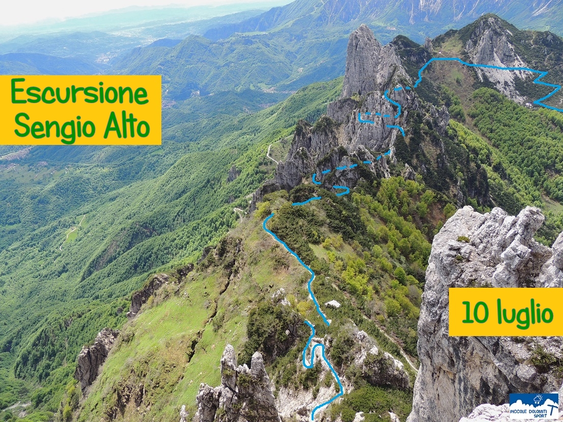 Escursione sentiero di arroccamento Sengio Alto 10 luglio Piccole