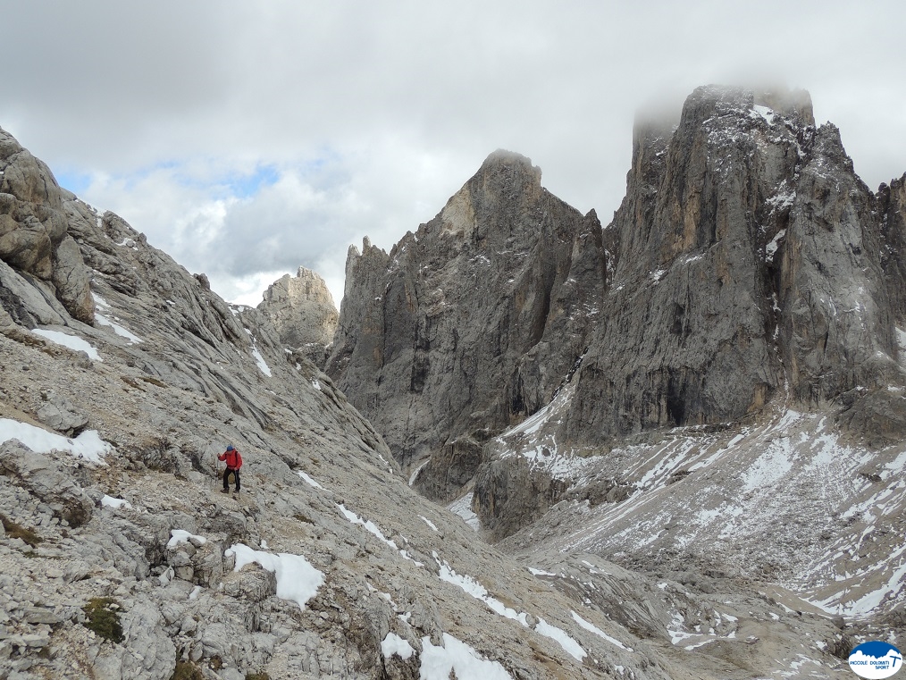 la salita verso la cima