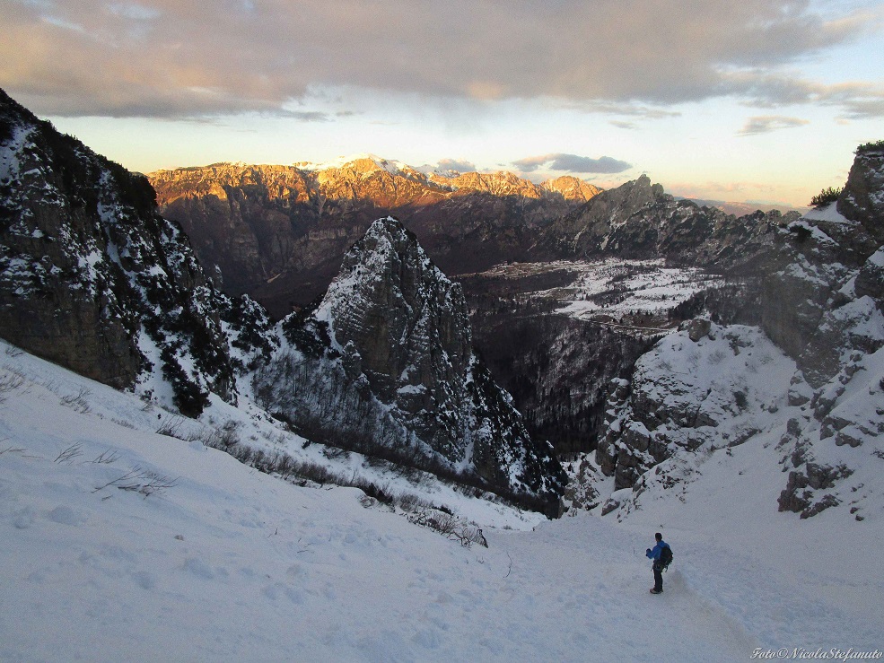 Scendendo il Boale dei Fondi per tornare al rifugio Campogrosso