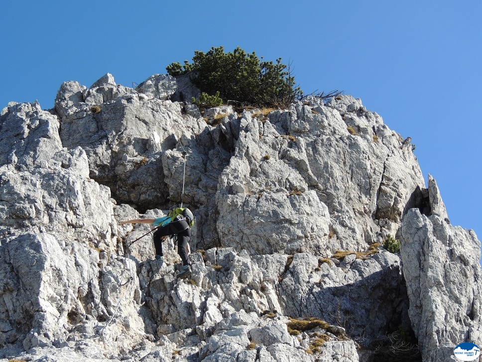 Discesa dalla seconda cima