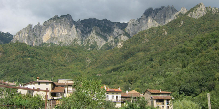 La vista sul Monte Pasubio