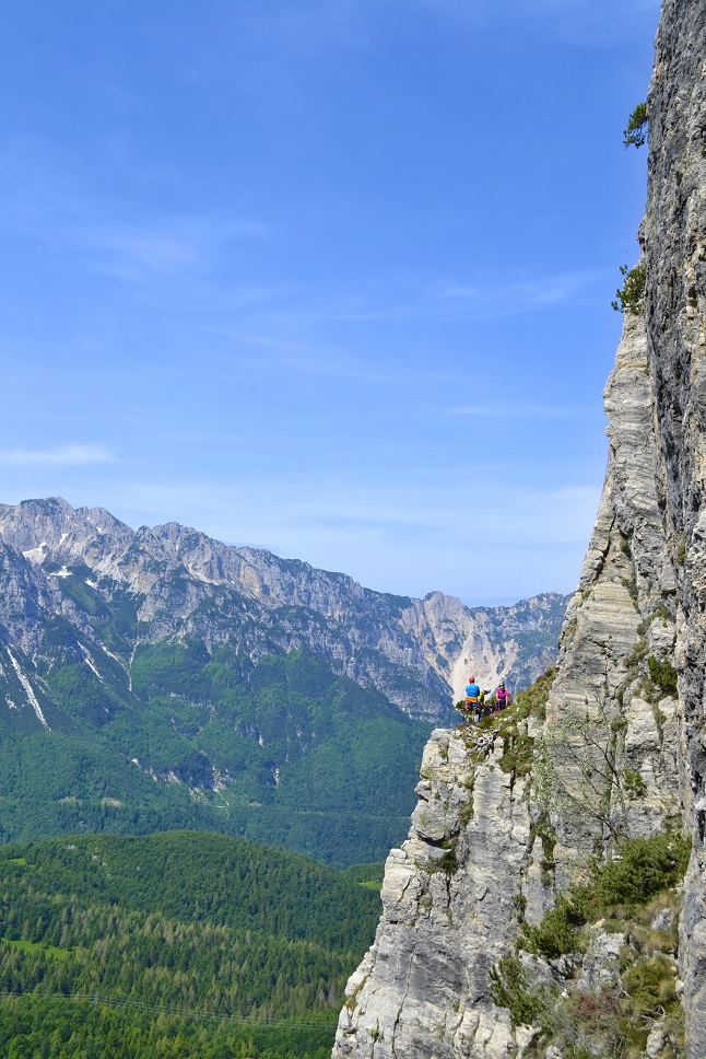 Alpinisti durante la salita