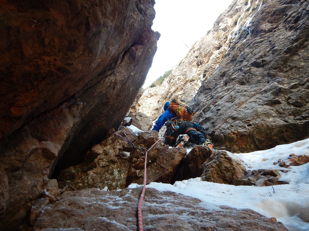 Uscita dal 2° salto di roccia