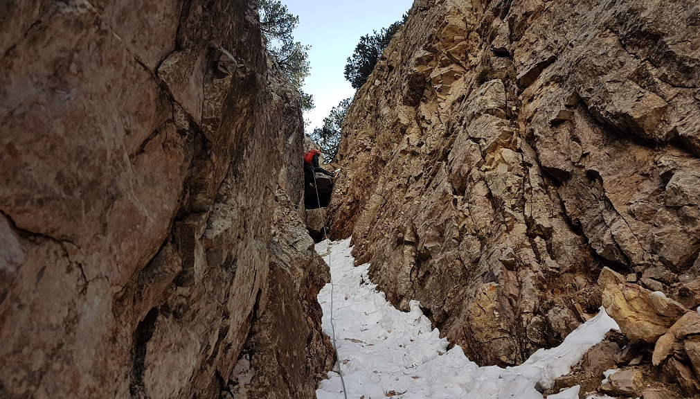 Superamento del 3° salto di roccia