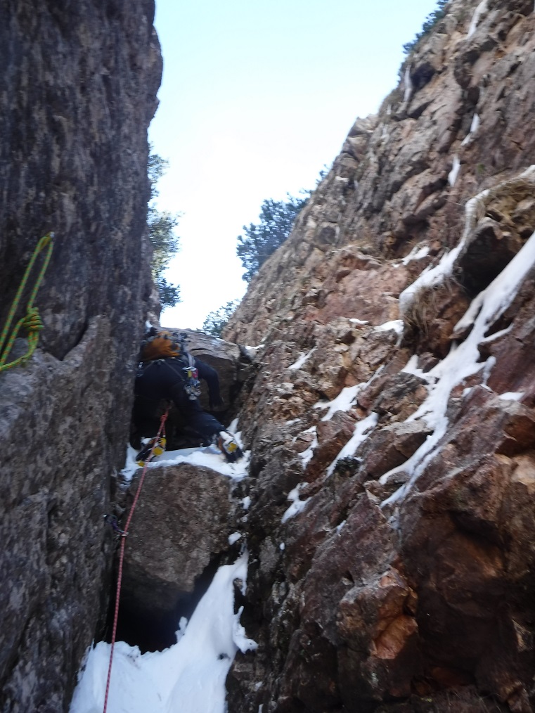 Superamento del 4° salto di roccia