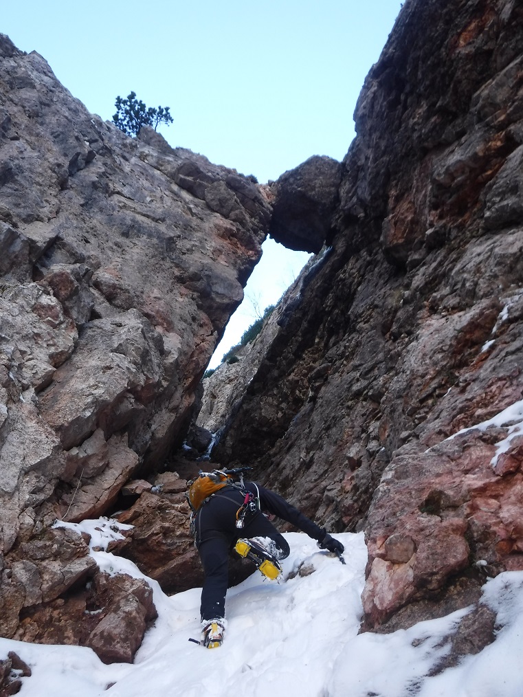 Avvicinamento al 1°saltodi roccia