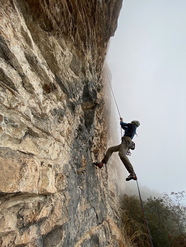 risalita della corda incastrata